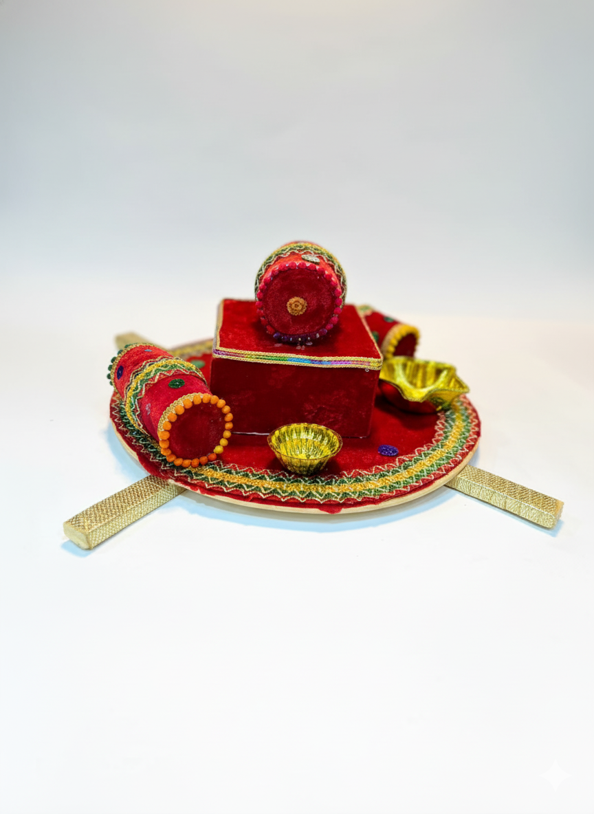 Mehndi Thaali (Mehndi Plate / Rasam Thaal / Dholki Plate)