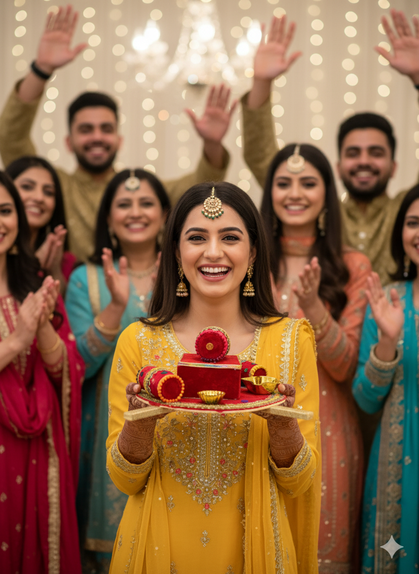 Mehndi Thaali (Mehndi Plate / Rasam Thaal / Dholki Plate)