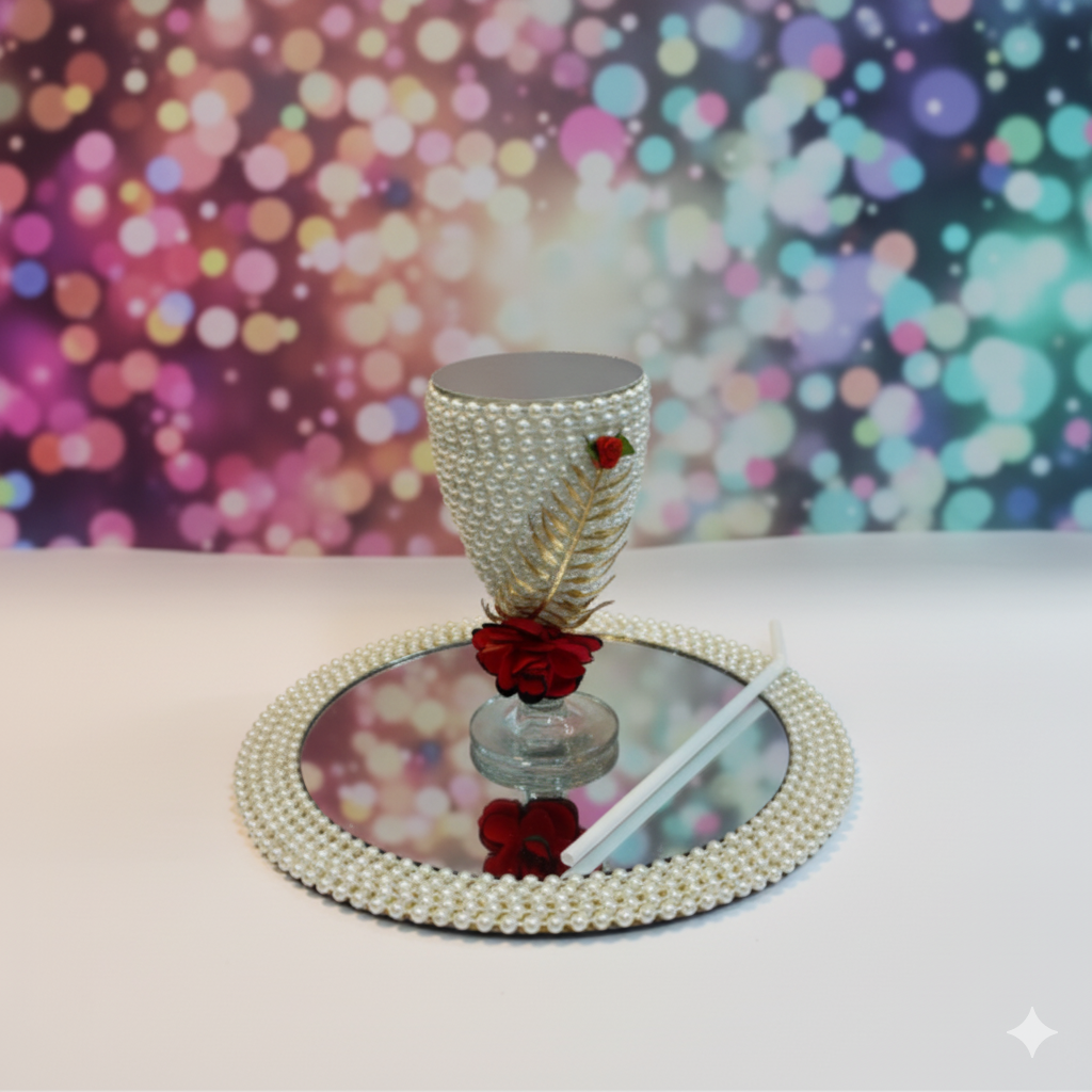 White Pearl Doodh Pilai Glass