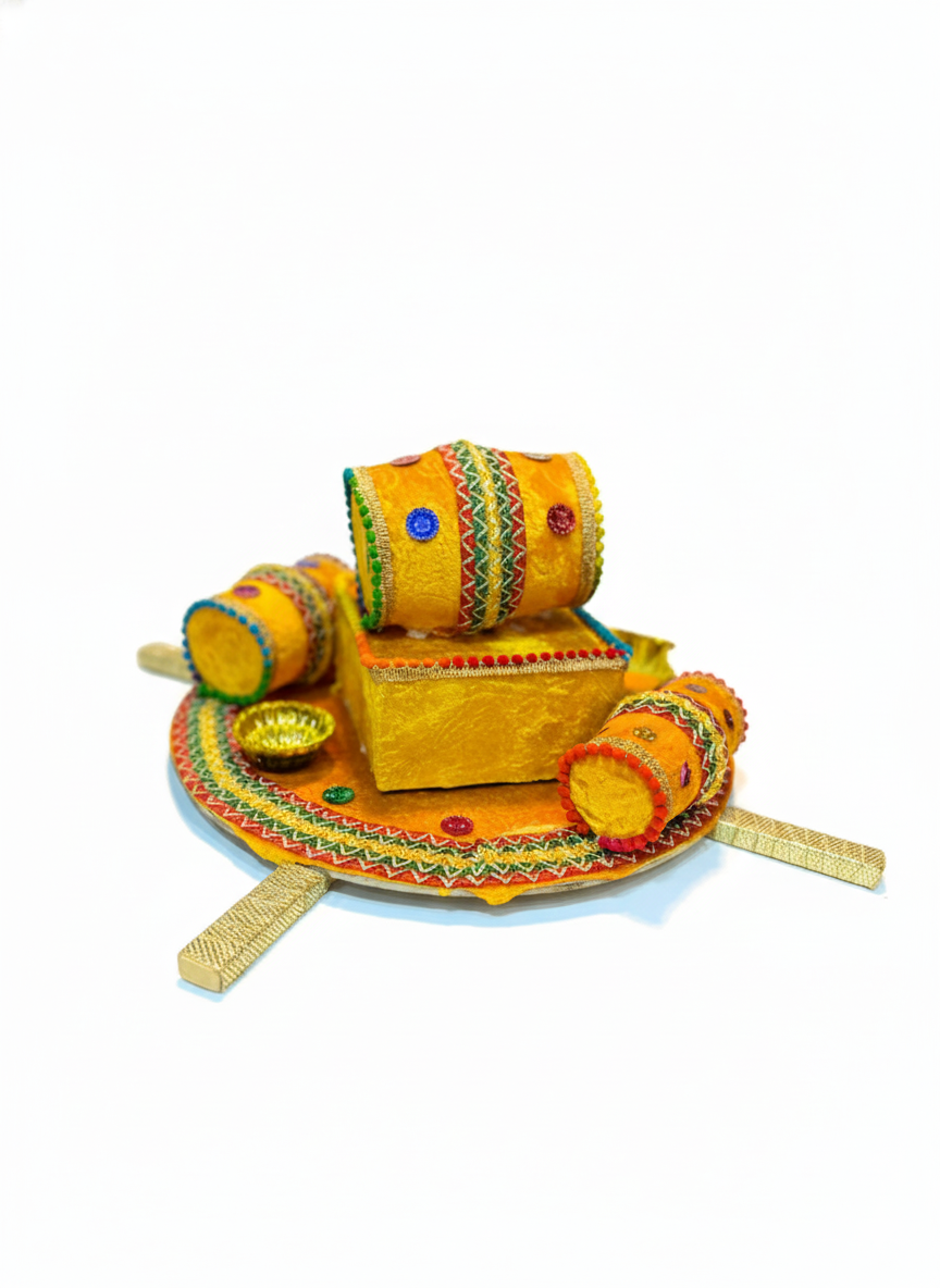 Mehndi Thaali (Mehndi Plate / Rasam Thaal / Dholki Plate)