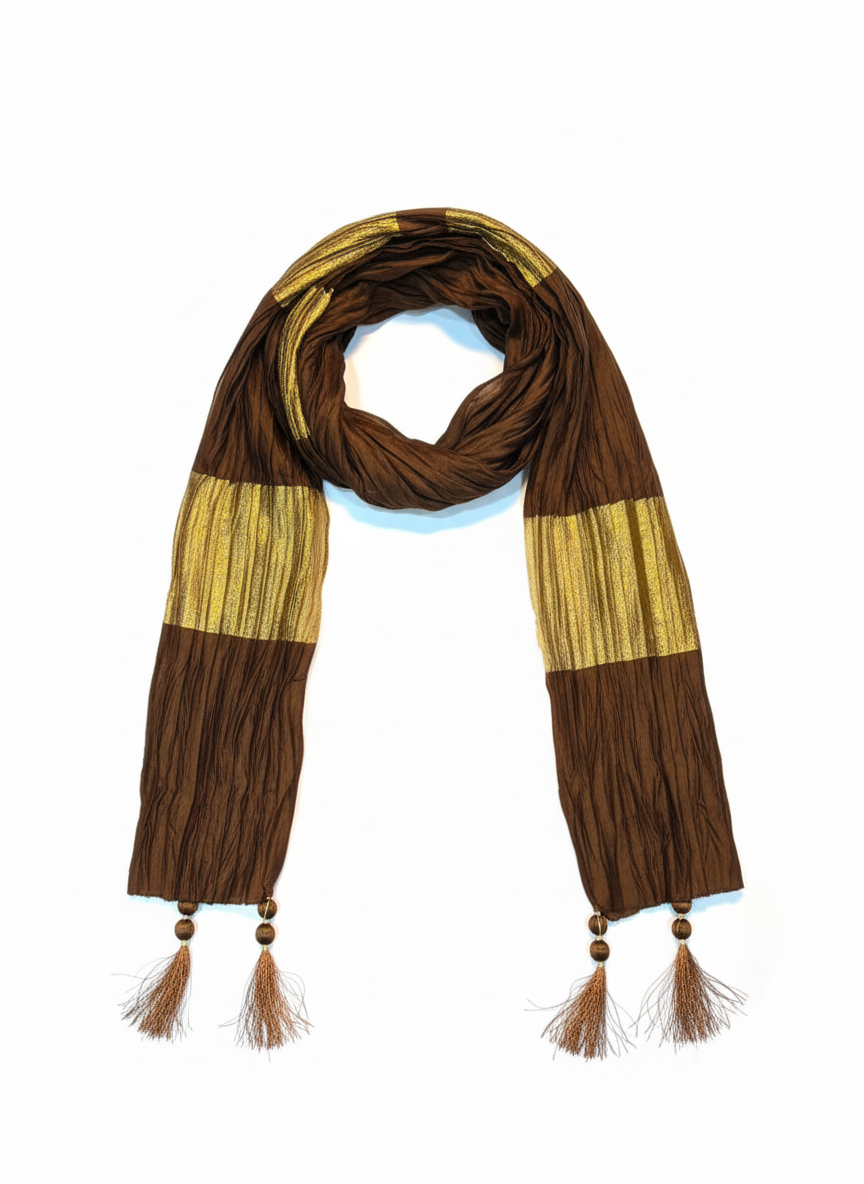 Crinkle Tassel Dupatta Scarf