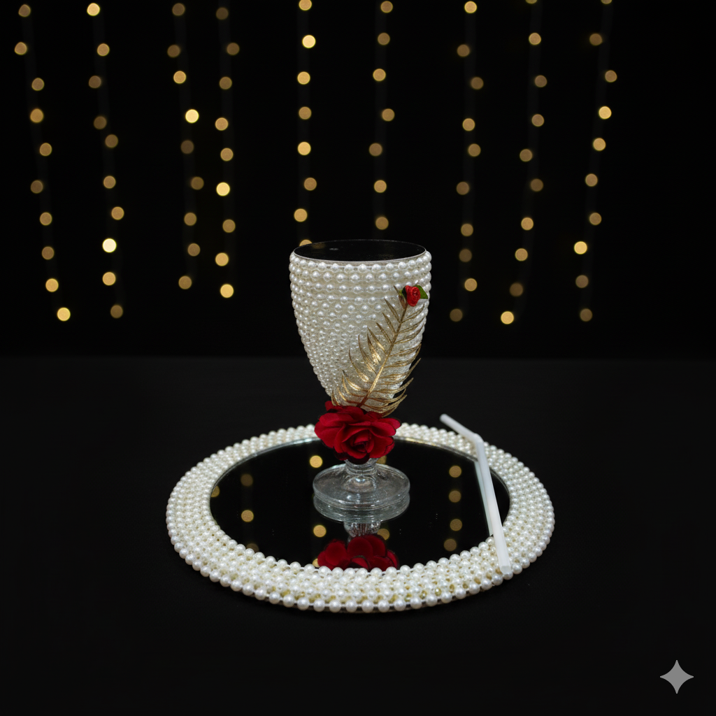 White Pearl Doodh Pilai Glass