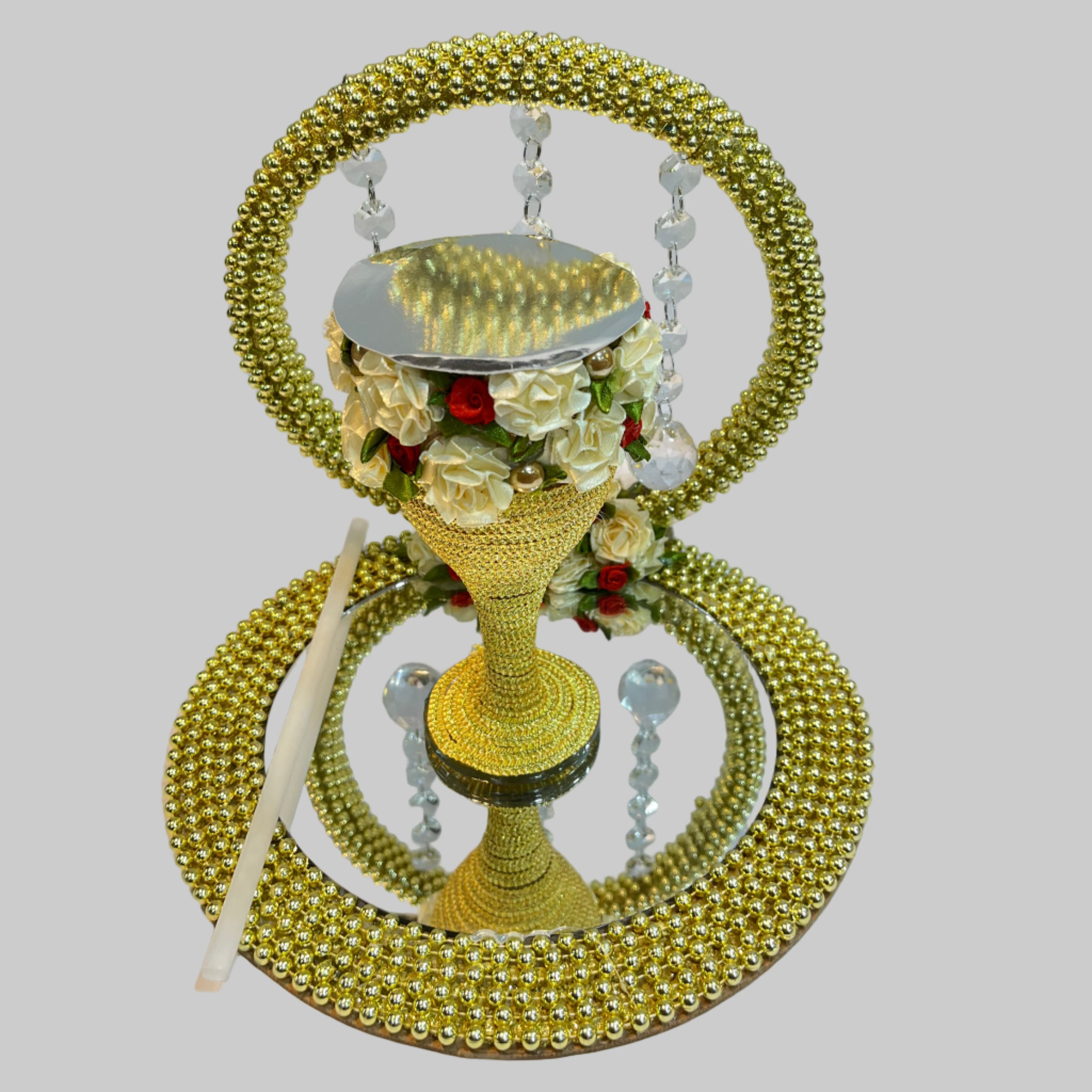 Golden Pearls Doodh Pilai Glass – Luxury Bridal Wedding Glass